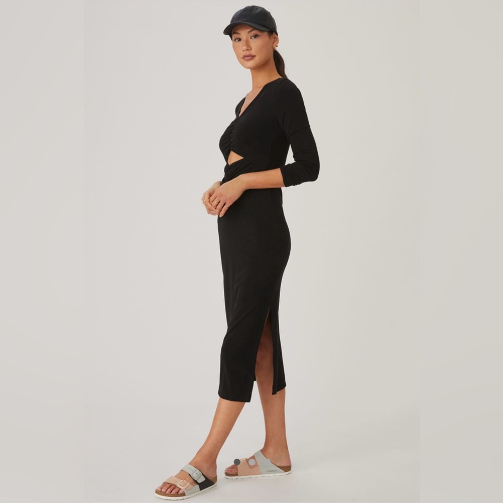 T.La Ruched Cut-out Midi Dress from Anthropologie